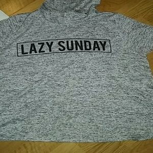 Lazy Sunday crop top with hoodie